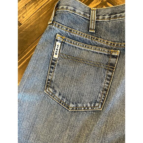 Cinch White Label Jeans Men 35x36 Cowboy Western Work Wear Aztec Fringe Starched - Picture 10 of 11